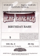 DEAF FOREVER BIRTHDAY BASH